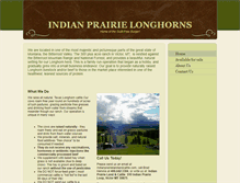 Tablet Screenshot of indianprairielonghorns.com